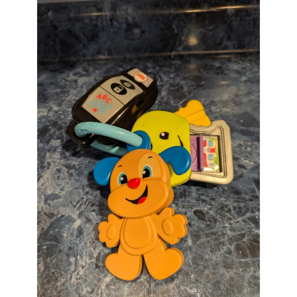 Fisher Price Keys Puppy Toy Lights‎ Sounds ABC 123 Car Keys Dog Teether